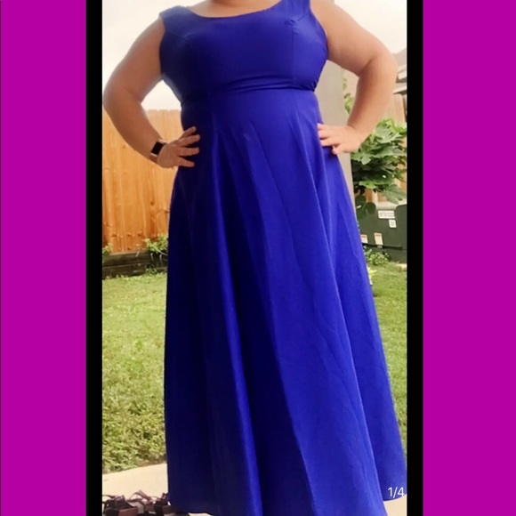 Royal Blue Vintage 90’s gown - Picture 1 of 4